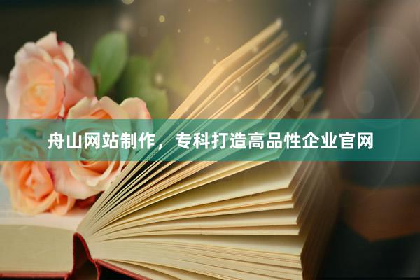 舟山网站制作，专科打造高品性企业官网